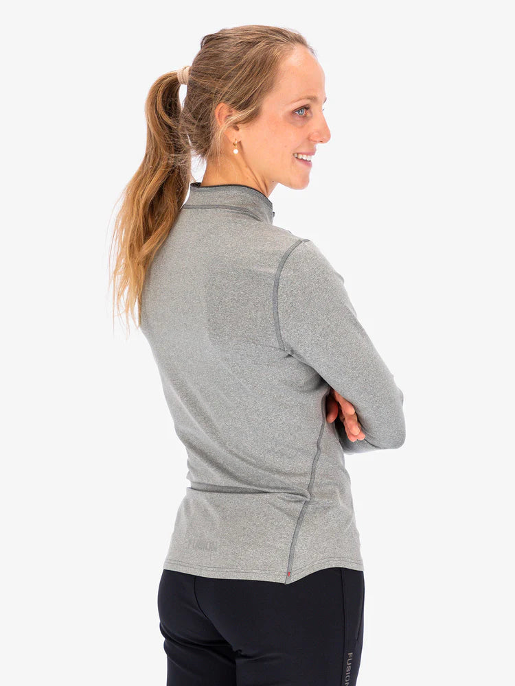 חולצת ריצה נשים חצי רוכסןFUSION WOMENS C3 ZIP NECK