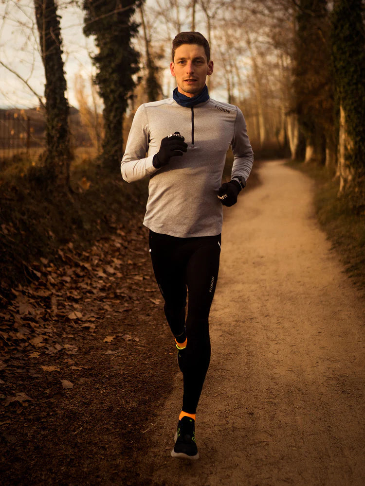 FUSION MENS C3 ZIP NECK men's half-zip running shirt