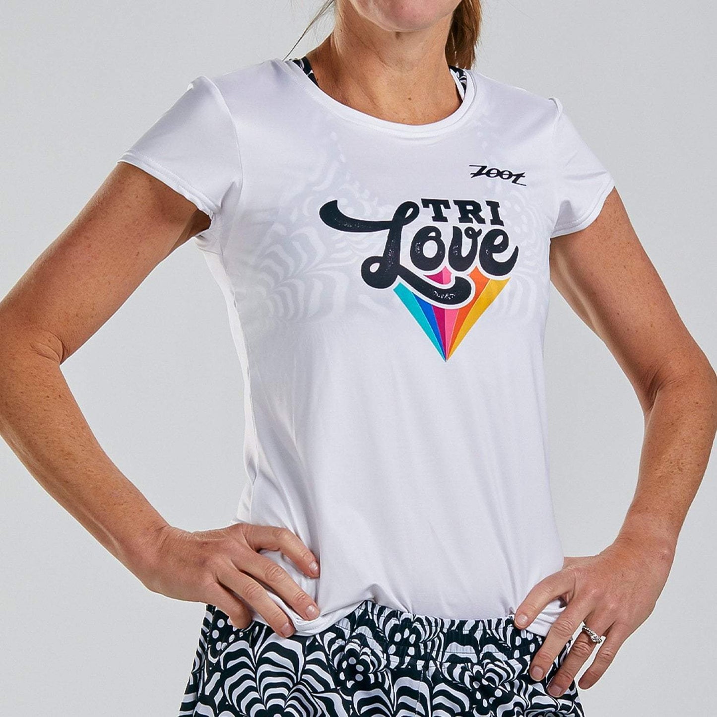 חולצת ריצה נשים ZOOT LTD RUN TEE TRI LOVE