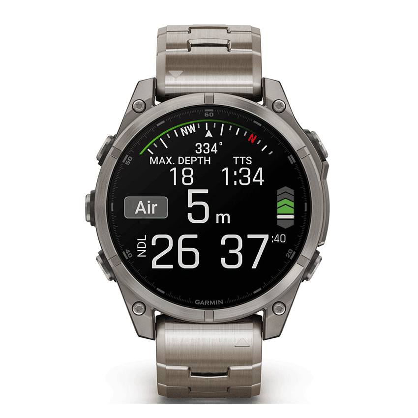 שעון ספורט Garmin fēnix® 8 – 47mm AMOLED Sapphire TITANIUM