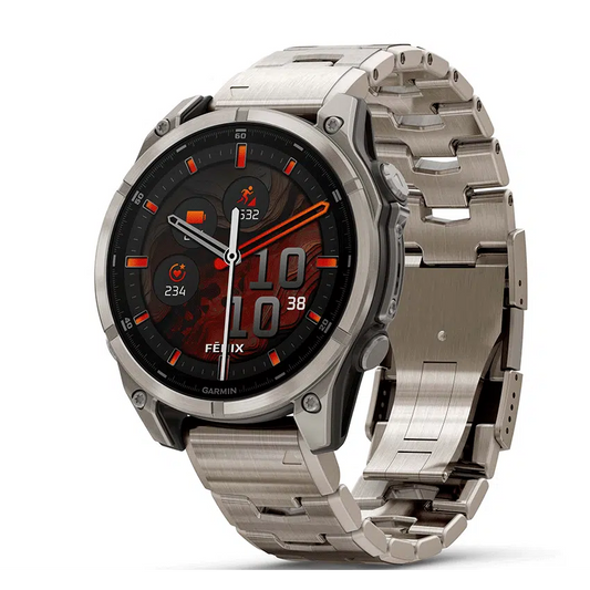 שעון ספורט Garmin fēnix® 8 – 47mm AMOLED Sapphire TITANIUM