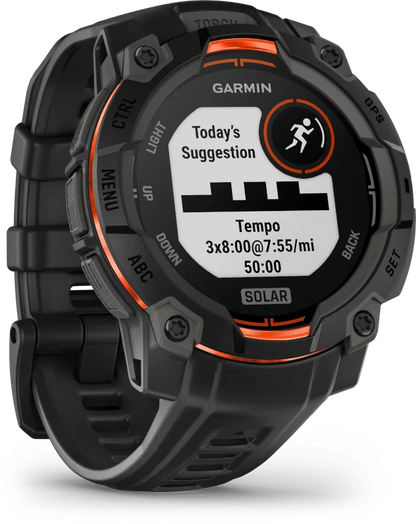 שעון ספורט GARMIN Instinct® 3 Solar | 45mm Black Bezel with Black Band