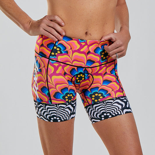 מכנס טריאתלון נשים ZOOT LTD TRI 6" SHORT TRI LOVE