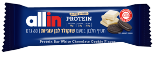 ALL IN white chocolate flavored protein snack cookies 60 grams