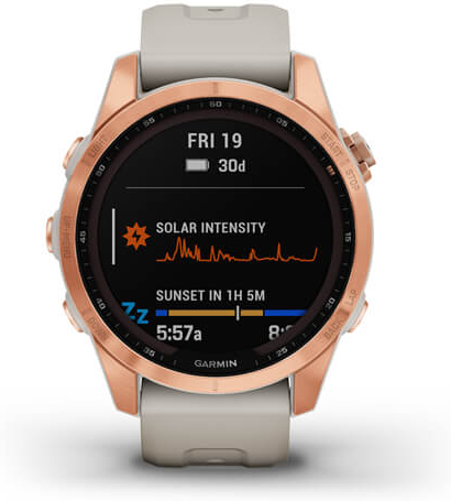 שעון ספורט חכם Garmin fenix 7s Sapphire Solar Titanium