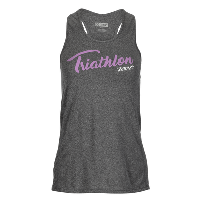 גופיית ריצה נשים ZOOT LTD RUN SUNSET CHILL OUT INK TANK - TRIATHLON