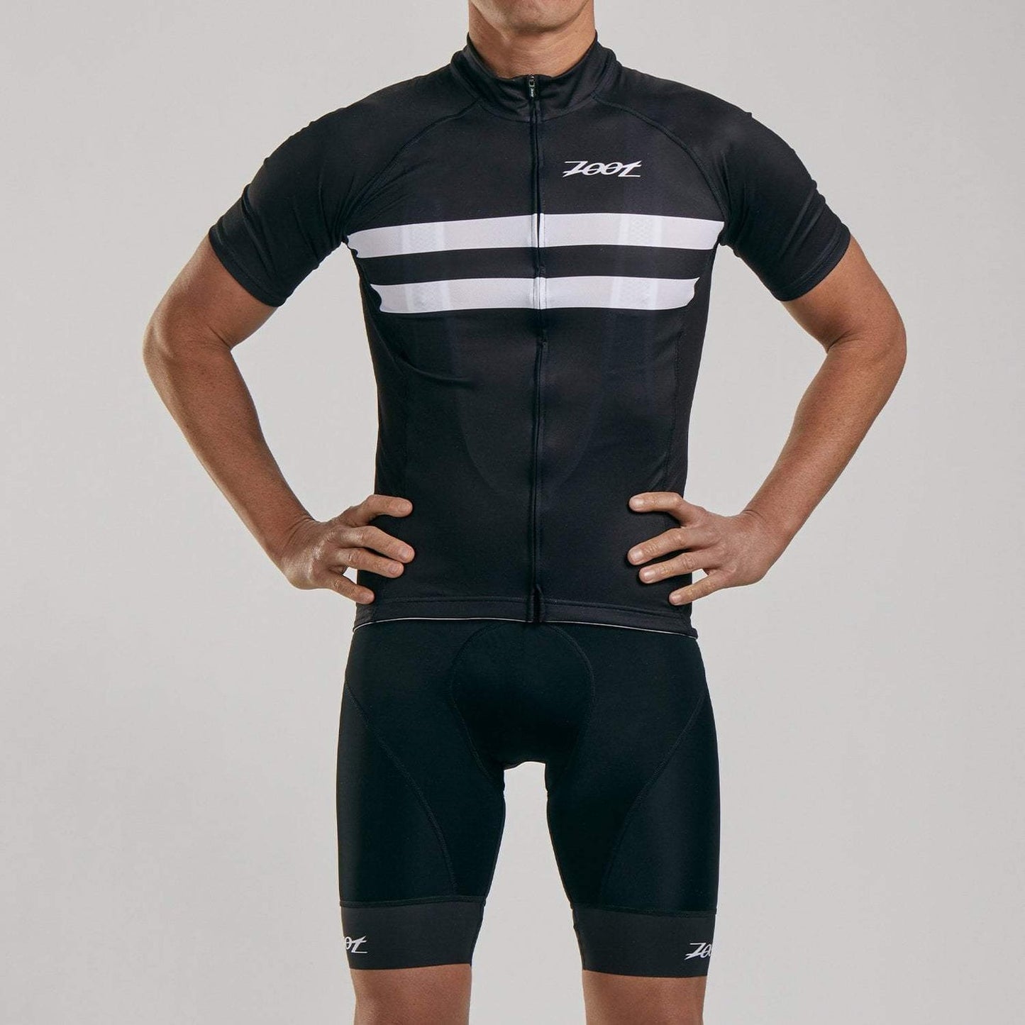 חולצת רכיבה גברים ZOOT MENS CORE + CYCLE JERSEY - BLACK