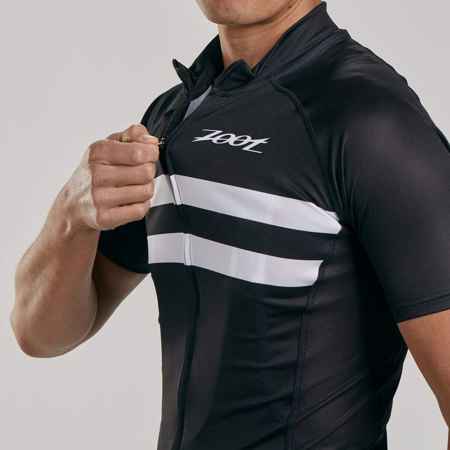 חולצת רכיבה גברים ZOOT MENS CORE + CYCLE JERSEY - BLACK