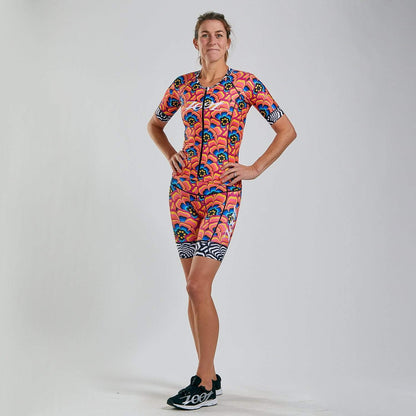 חולצת רכיבה נשים ZOOT WOMENS LTD TRI AERO JERSEY - TRI LOVE