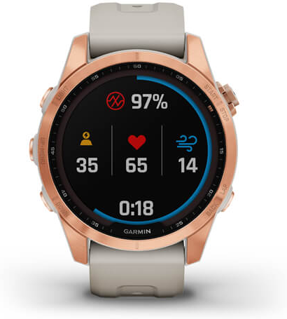 שעון ספורט חכם Garmin fenix 7s Sapphire Solar Titanium