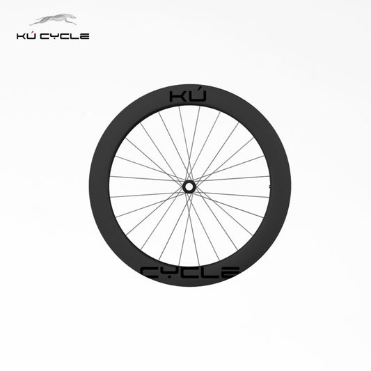 Front bicycle wheel KÚ 60 AERO WHEEL TUBELESS DISC-BRAKE FRONT