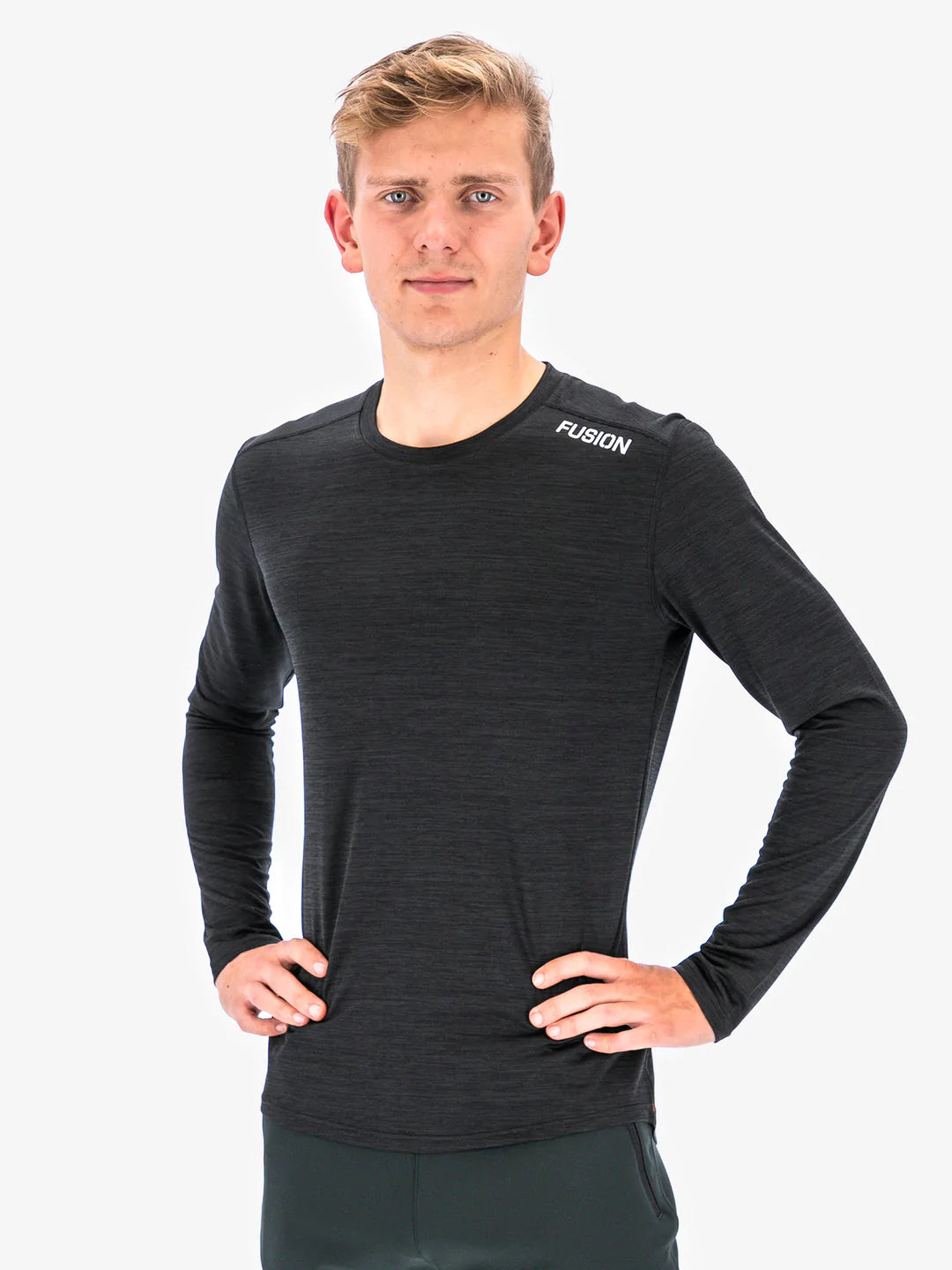 חולצת ריצה גברים שרוול ארוך FUSION MENS C3 LS SHIRT
