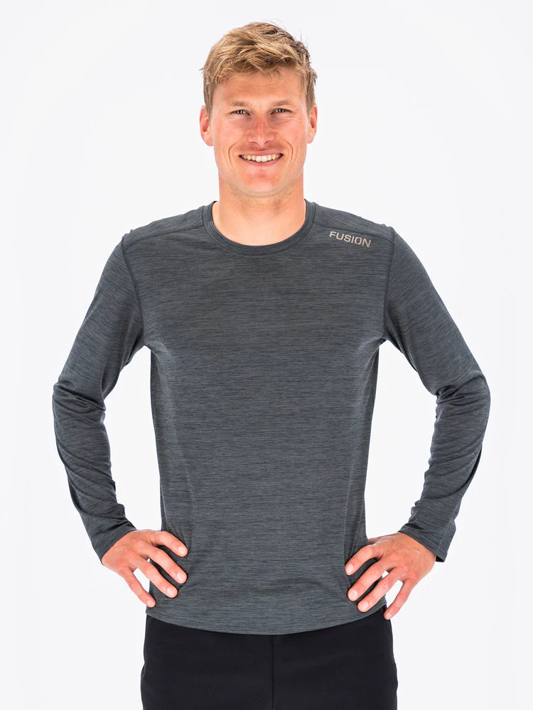 חולצת ריצה גברים שרוול ארוך FUSION MENS C3 LS SHIRT